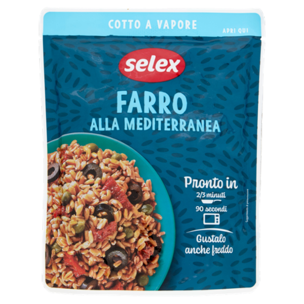 Selex Cereali Cotti a Vapore Farro alla Mediterranea 220 g