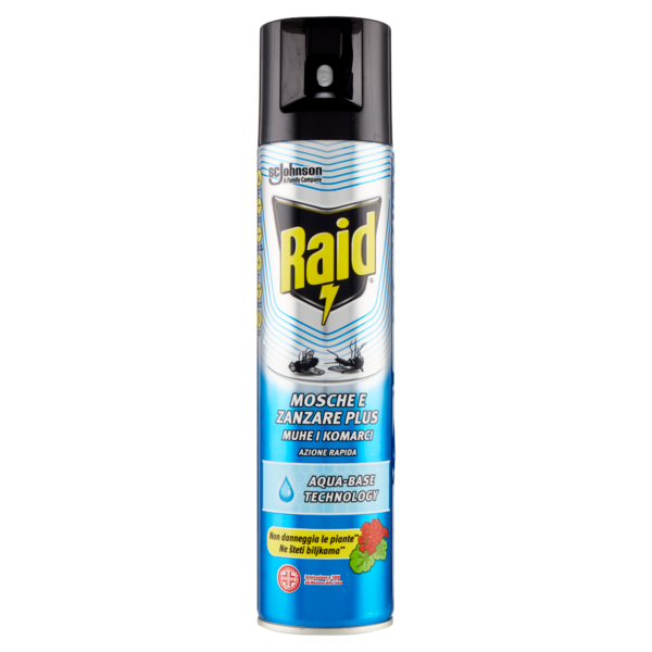 Raid Mosche e Zanzare Plus Aqua-Base Technology 400 ml