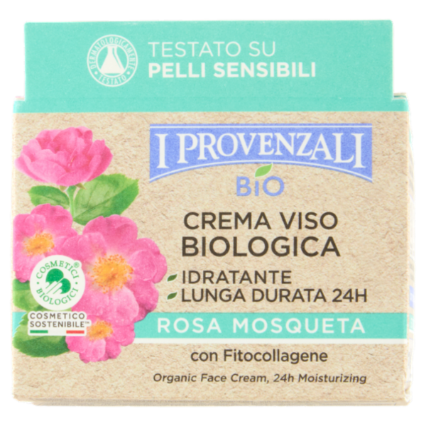 I Provenzali Bio Crema Viso Biologica Rosa Mosqueta 50 mL