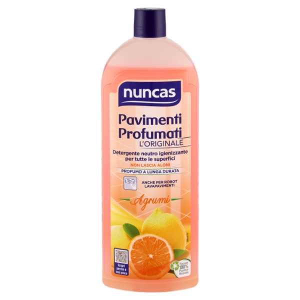 nuncas Pavimenti Profumati Detergente neutro igienizzante per tutte le superfici Agrumi 1 l