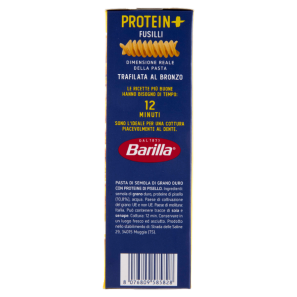 Barilla Protein+ Fusilli, Pasta Ricca di Proteine di Origine Vegetale, 400 g