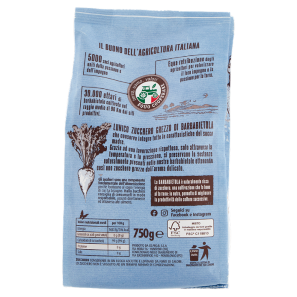 Italia Zuccheri Nostrano - Zucchero grezzo di barbabietola 750g