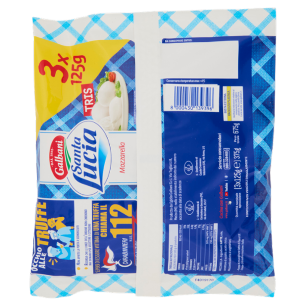 Galbani Santa Lucia Tris Mozzarella 3 x 125 g