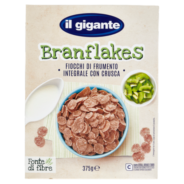 IL GIGANTE Branflakes Fiocchi di Frumento Integrale con Crusca 375 g