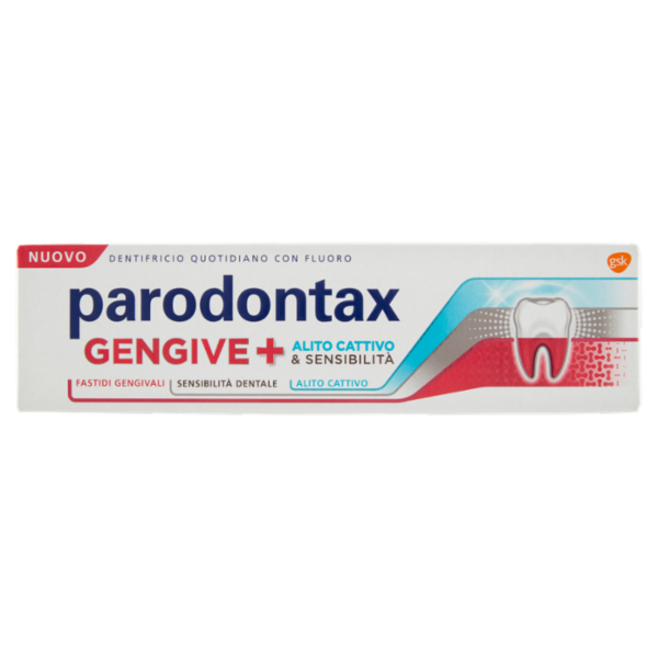 parodontax Dentifricio Quotidiano con Fluoro Gengive + Alito Cattivo & Sensibilità 75 ml