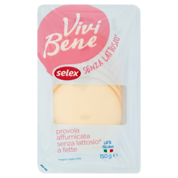 Selex Vivi Bene Provola Affumicata a Fette senza Lattosio 150 g