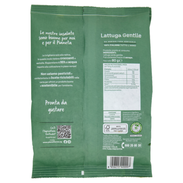 Planet Farms Frescaah Lattuga Gentile 80 g