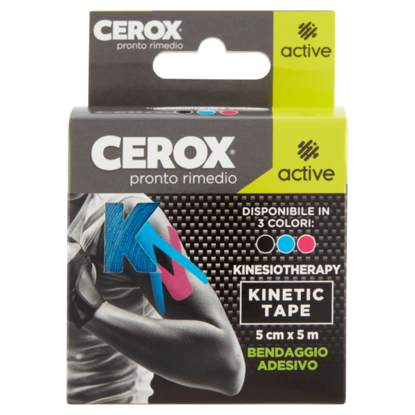 Cerox active Kinetic Tape Bendaggio Adesivo 5 cm x 5 m