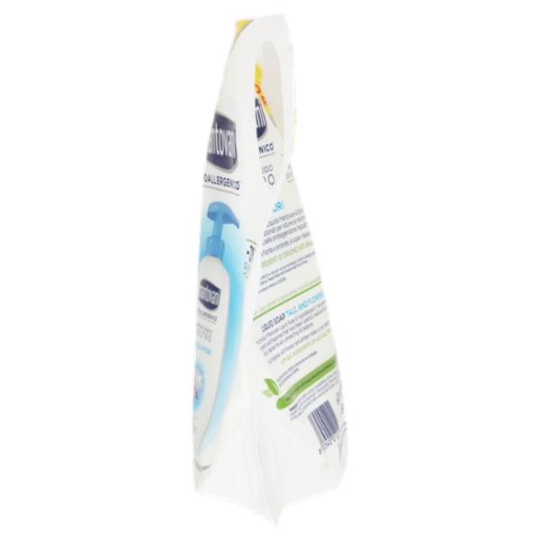 mantovani Sapone Liquido Neutro Talco e Fiori Formato Ecoricarica 750 ml