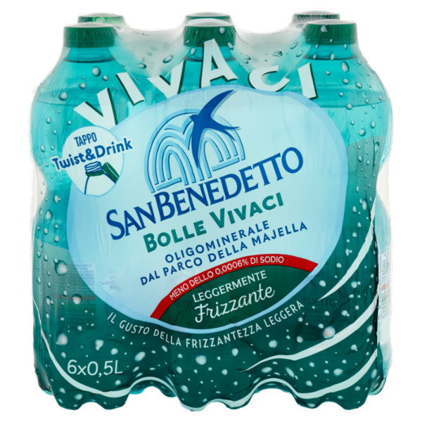 San Benedetto Acqua Minerale dal Parco della Majella Leggermente Frizzante 6 x 0,5 L