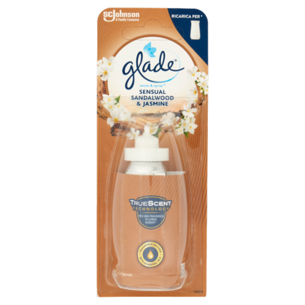 Glade Sense&Spray Ricarica, Profumatore per Ambienti, Sensual Sandalwood & Jasmine 18 ml
