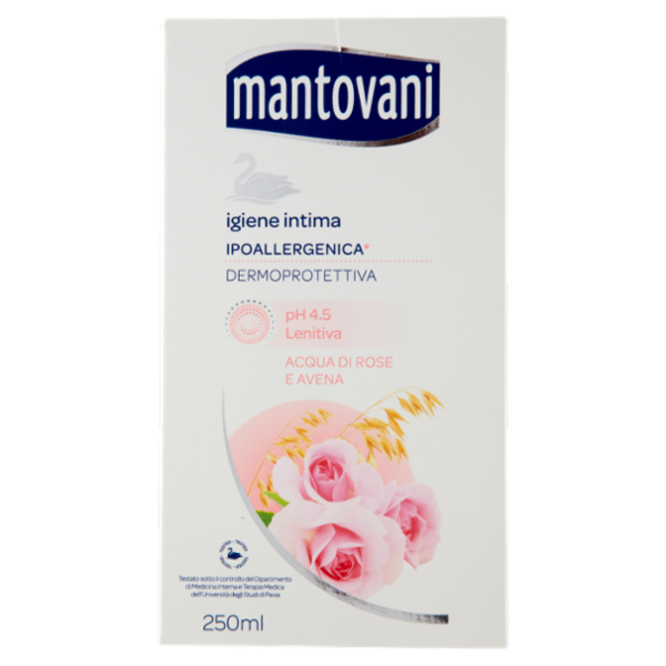 mantovani igiene intima pH 4.5 Lenitiva Acqua di Rose e Avena 250 ml