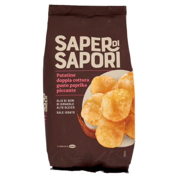 Selex Saper di Sapori Patatine Doppia Cottura Gusto Paprika Piccante 130 g