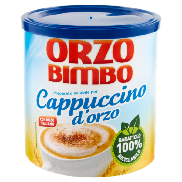 Orzo Bimbo, Cappuccino d'orzo, Preparato Solubile, con orzo italiano - 150 g