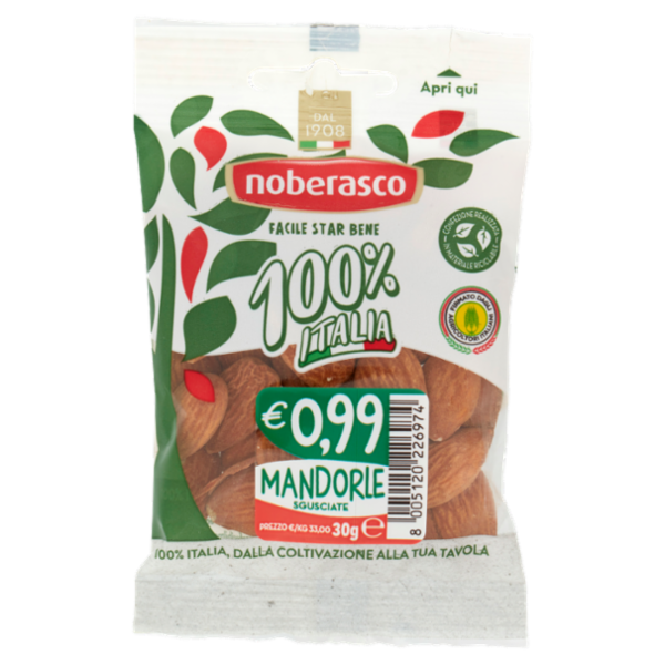 noberasco 100% Italia Mandorle Sgusciate 30 g