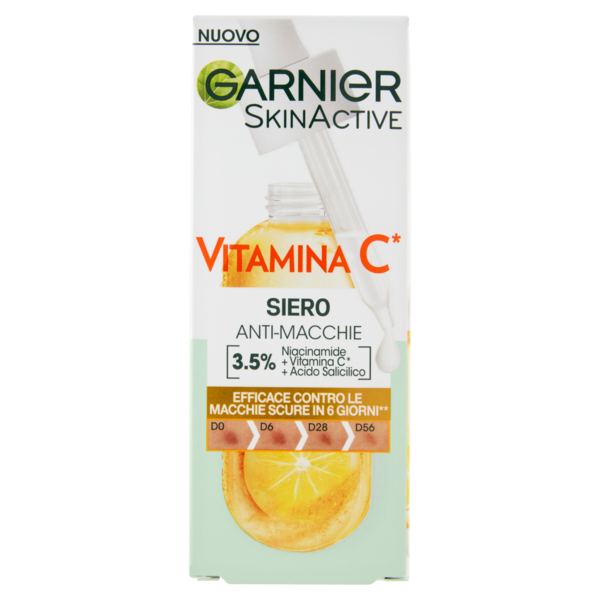 Garnier Siero Vitamina C Anti-Macchie, Illuminante e Rimpolpante, 30 ml