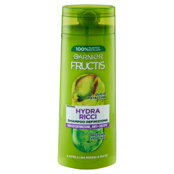 Garnier Fructis Shampoo Hydra Ricci, shampoo definizione per capelli da mossi a ricci, 250 ml