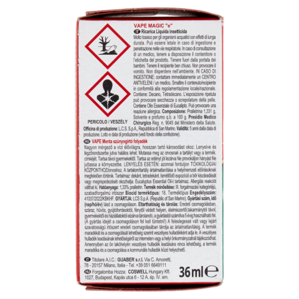 VAPE Liquido Menta Ricarica 36 ml