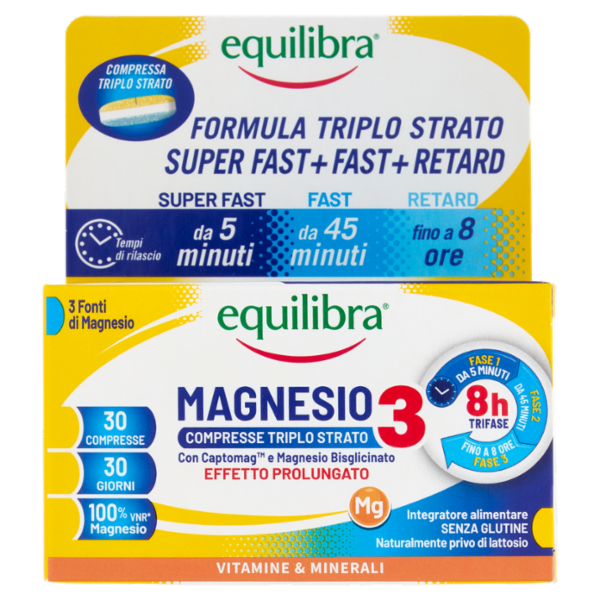 equilibra Magnesio 3 Compresse Triplo Strato 30 x 1,27 g