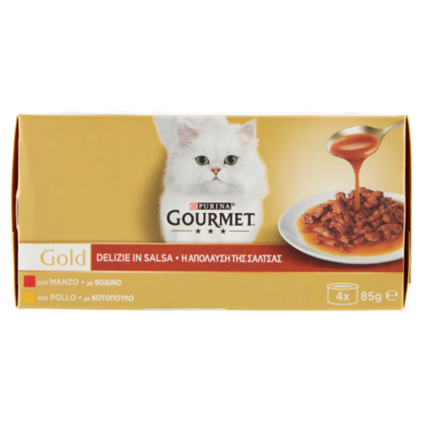 PURINA GOURMET Gold Delizie in Salsa Pollo / Manzo 4x85g