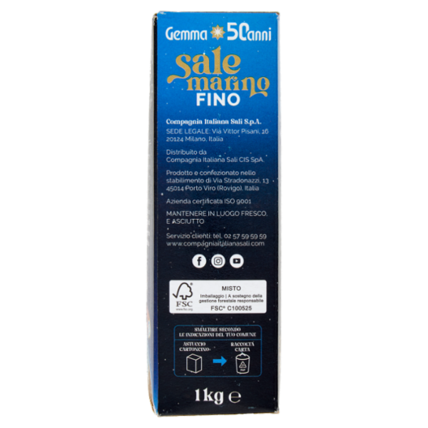 Gemma di mare Sale marino Fino 1 kg