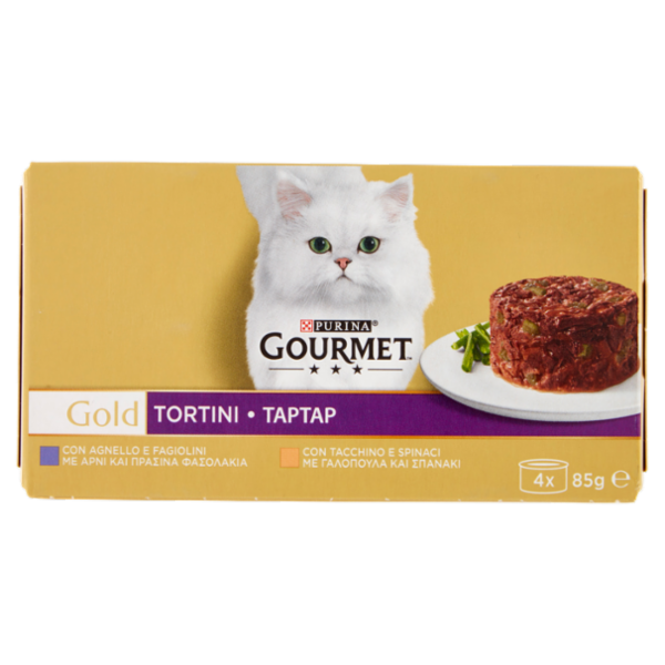 PURINA GOURMET Gold Tortini Agnello & Fagiolini / Tacchino & Spinaci 4 x 85 g
