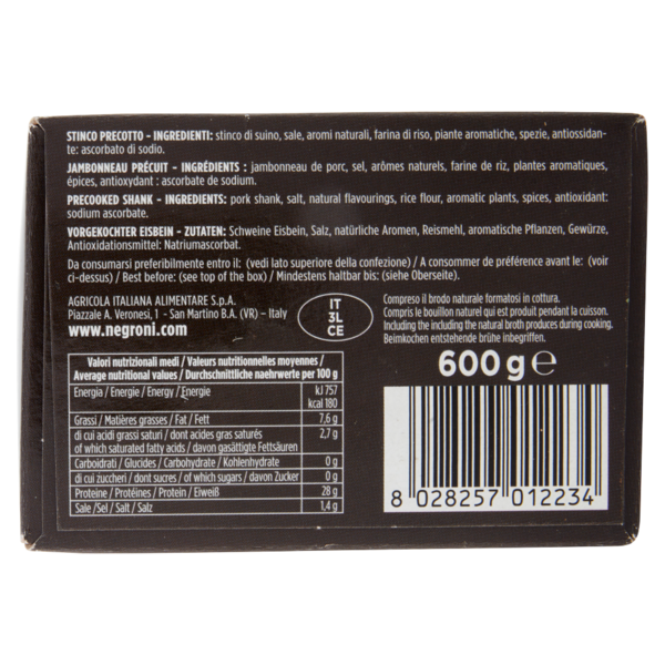 Negroni Stinco di Prosciutto Arrosto alle Erbette 600 g