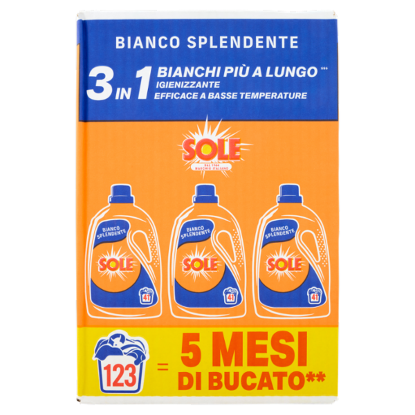 Sole Bianco Splendente (tripacco) 123 lavaggi 3 x 1,845 L