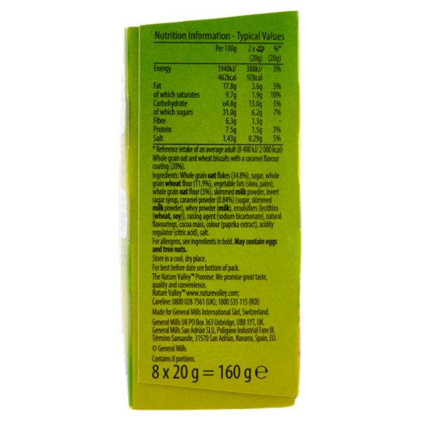 Nature Valley Crunchy Dipped Salted Caramel Flavour 8 x 20 g