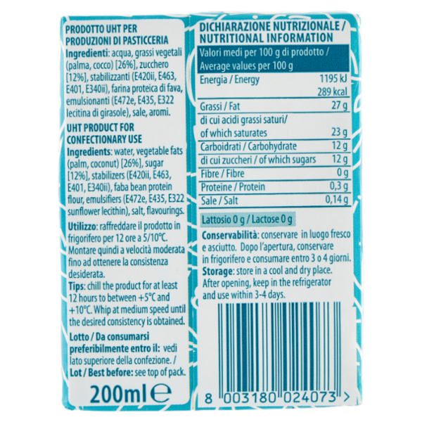 OraSì Plant Based Crema da Montare 200 ml