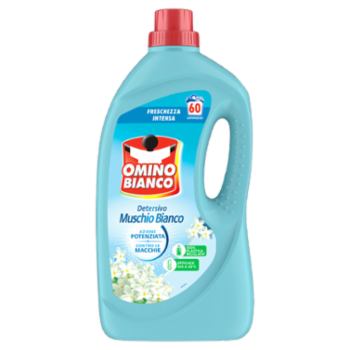 Omino Bianco Detersivo Muschio Bianco, 60 Lavaggi, 2400 Ml