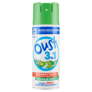 Oust 3 In 1 Spray Disinfettante 400 Ml, Uccide Il 99,9% Dei Batteri Ed Elimina Gli Odori