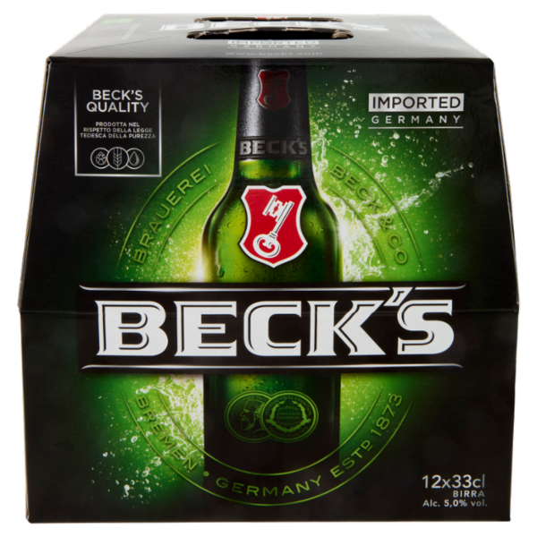 BECK'S Birra pilsner tedesca bottiglia 12x33cl