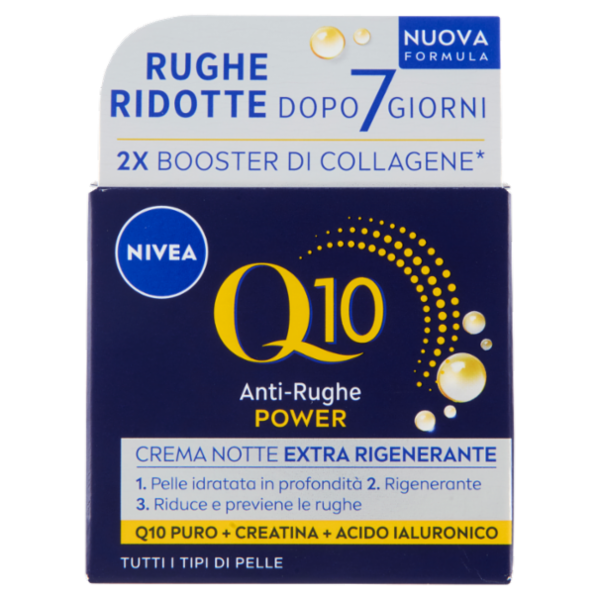 Nivea Q10 Anti-Rughe Power Crema Notte Extra Rigenerante Tutti i Tipi di Pelle 50 ml