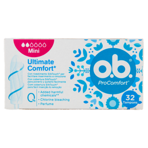 o.b. ProComfort Ultimate Comfort* Mini Tampons 32 pz