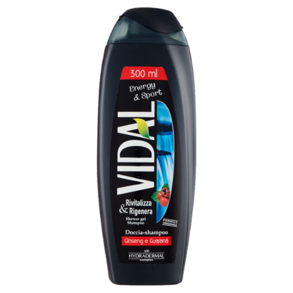 Vidal Energy & Sport Doccia-Shampoo Ginseng e Guaranà 300 ml
