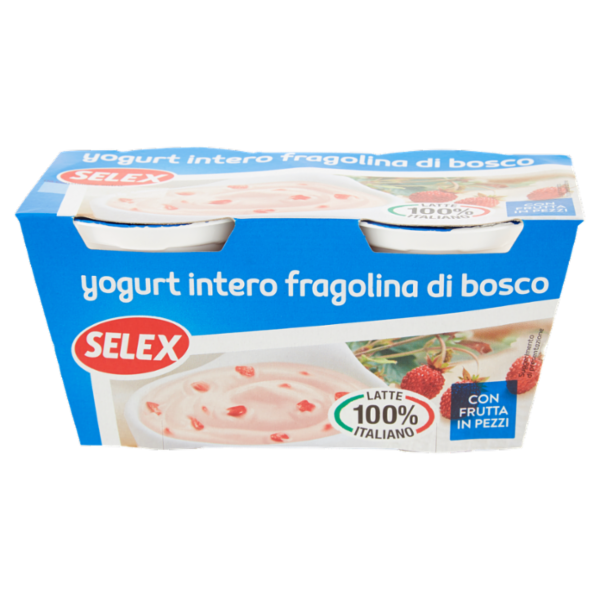 Selex Yogurt Intero Fragola con Frutta in Pezzi 2x125 g