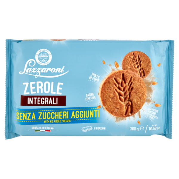 Lazzaroni Senza Zuccheri Aggiunti Zerole Integrali 300 g