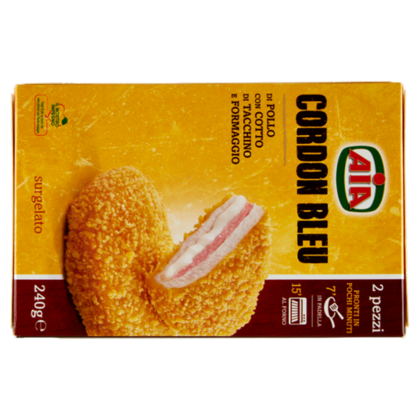 Aia Cordon Bleu di Pollo con Cotto di Tacchino e Formaggio surgelato 240 g