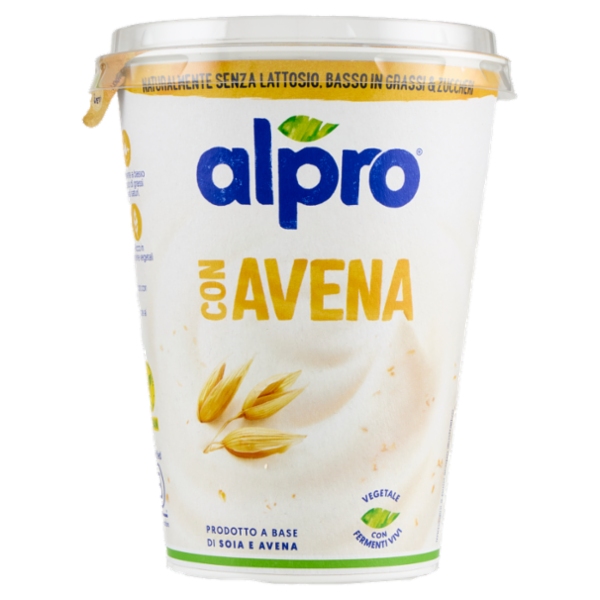 ALPRO Alternativa Vegetale allo Yogurt, a base di Soia e Avena, basso in Grassi, No Lattosio, 400g