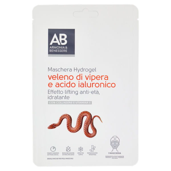 Armonia & Benessere Maschera Viso Hydrogel con Veleno di Vipera e Acido Ialuronico