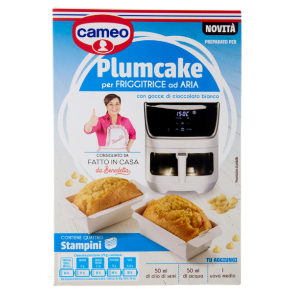 cameo Preparato per Plumcake per Friggitrice ad Aria con gocce di cioccolato bianco 192 g