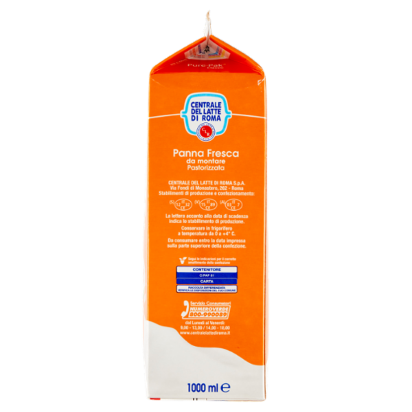 Centrale del Latte di Roma Panna Fresca da montare Pastorizzata 1000 ml