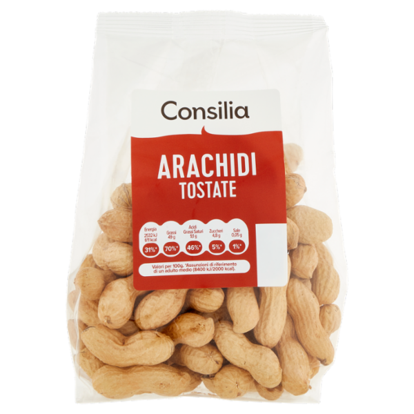 Consilia Frutta Secca Arachidi Sgusciate Tostate e Salate Giganti 250 g