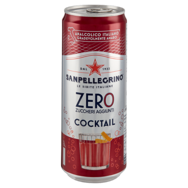 SANPELLEGRINO Cocktail Zero Zuccheri Aggiunti, Lattina 33 cl