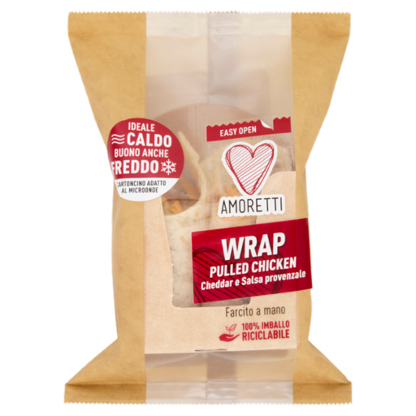 Amoretti Wrap Pulled Chicken Cheddar e Salsa provenzale 160 g