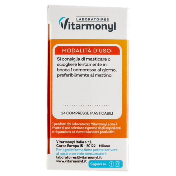Laboratoires Vitarmonyl Vitamina C* Difese Immunitarie 24 Compresse Masticabili 60 g