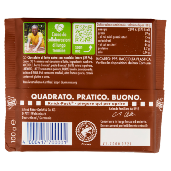 Ritter Sport Special Nuts Nocciole Intere 100 g