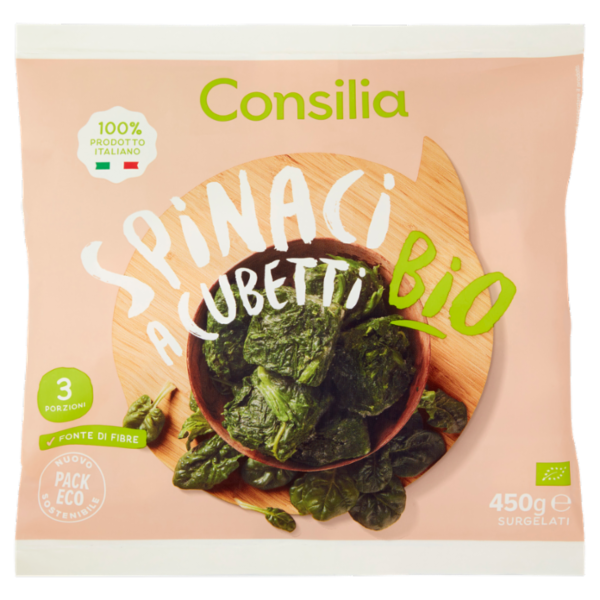 Consilia Spinaci a Cubetti Bio Surgelati 450 g