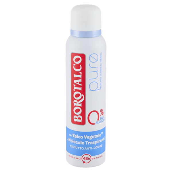 Borotalco purø Profumo di Brezza Marina Deo 0% Sali 150 ml